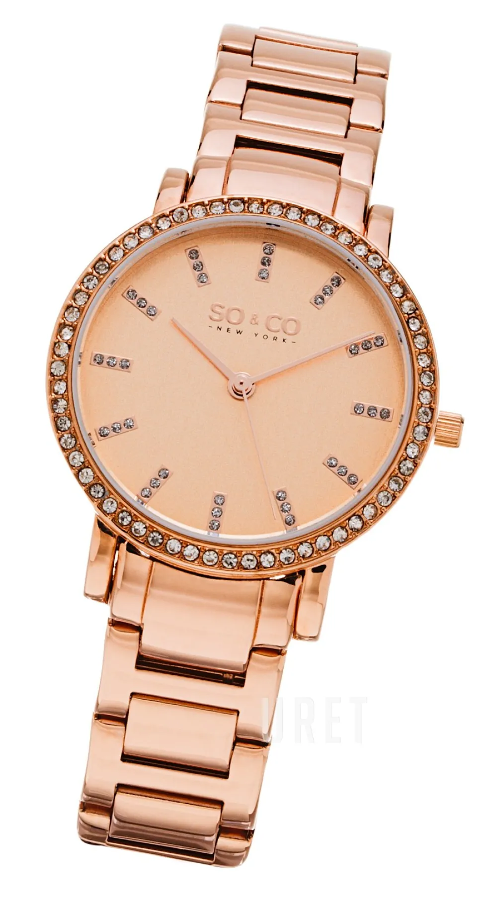 Madison Roséguldstonad/Roséguldstonat stål Ø34 mm