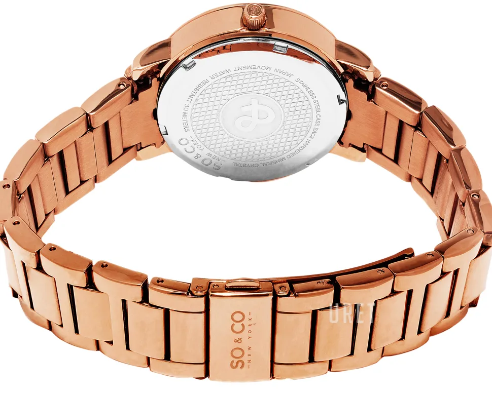 Madison Roséguldstonad/Roséguldstonat stål Ø34 mm