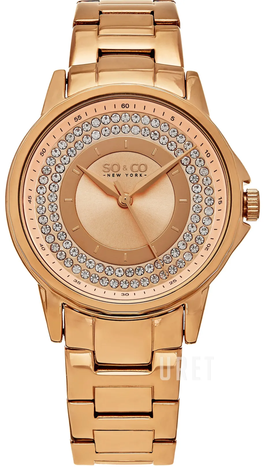 Madison Roséguldstonad/Roséguldstonat stål Ø36 mm