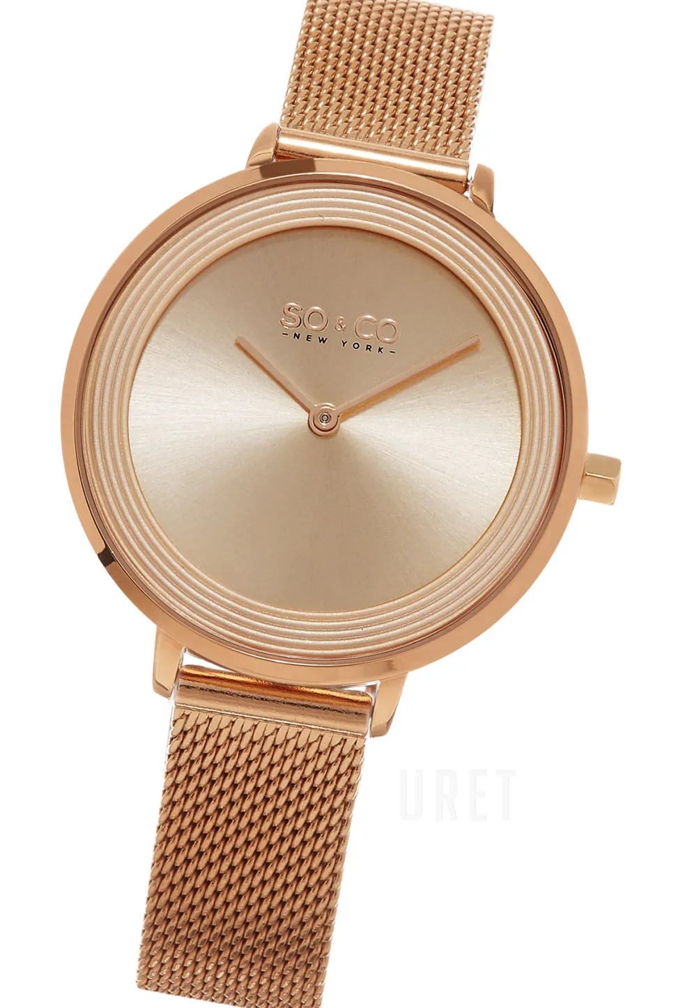 Madison Roséguldstonad/Roséguldstonat stål Ø37 mm