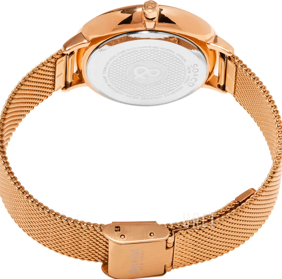 Madison Roséguldstonad/Roséguldstonat stål Ø37 mm