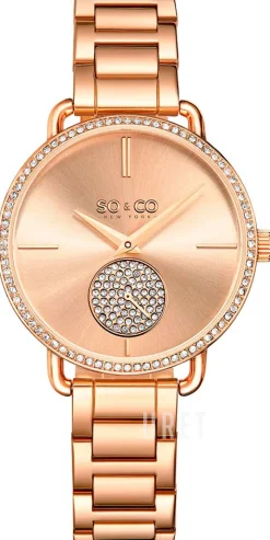 Madison Roséguldstonad/Roséguldstonat stål Ø38 mm