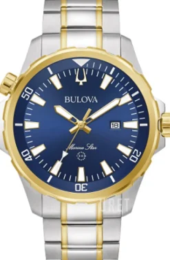 Marine Star Blå/Gulguldtonat stål Ø44 mm