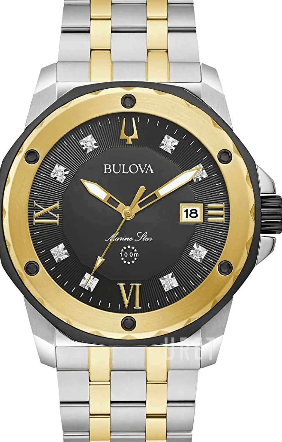 Marine Star Svart/Gulguldtonat stål Ø44 mm