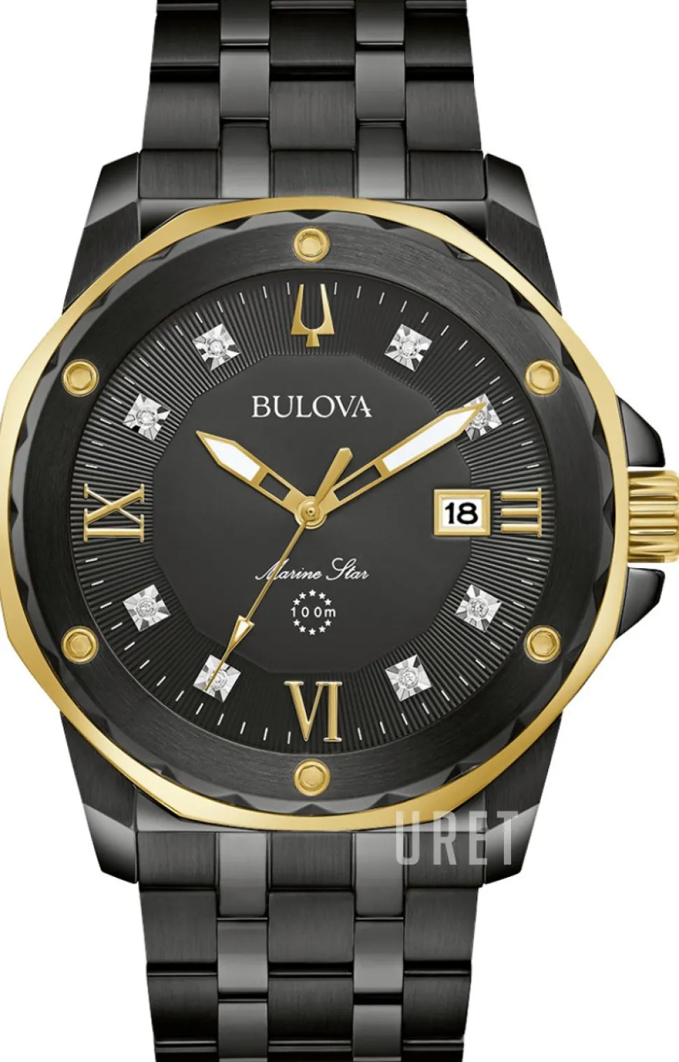 Marine Star Svart/Stål Ø44 mm