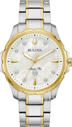 Marine Star Vit/Guldtonat stål Ø38 mm