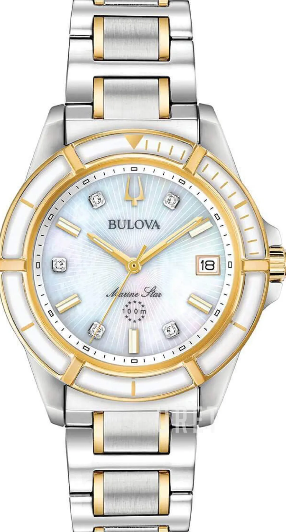 Marine Star Vit/Gulguldtonat stål Ø34 mm