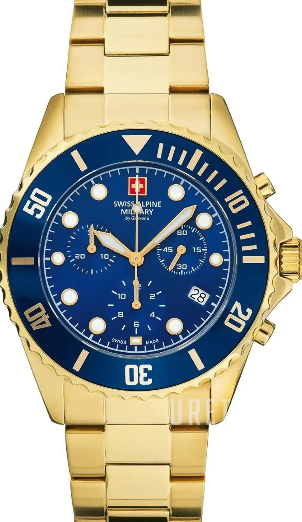 Master Diver Chrono Blå/Gulguldtonat stål Ø42 mm