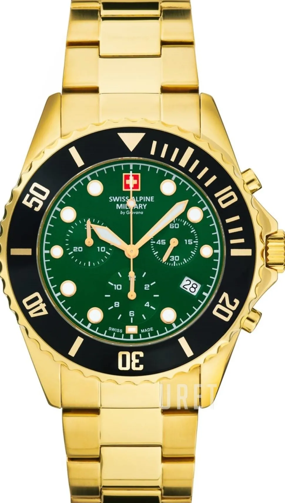 Master Diver Chrono Grön/Gulguldtonat stål Ø42 mm