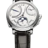 Masterpiece Lune Retrograde Silverfärgad/Läder Ø43 mm