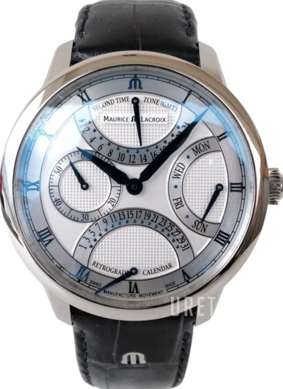 Masterpiece Silverfärgad/Läder Ø43 mm