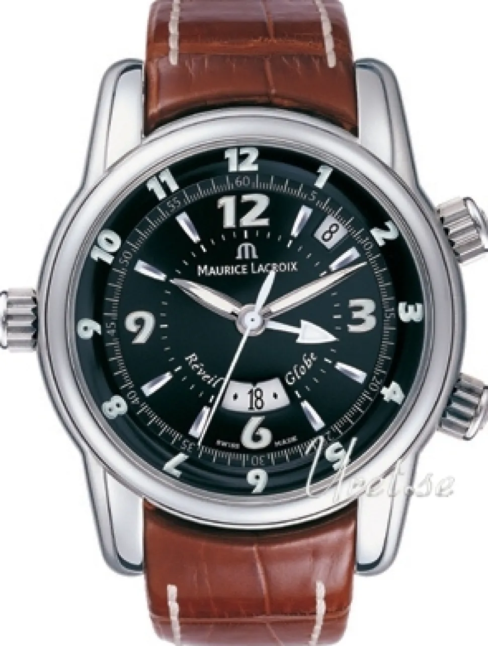 Masterpiece Sport Svart/Läder Ø43 mm