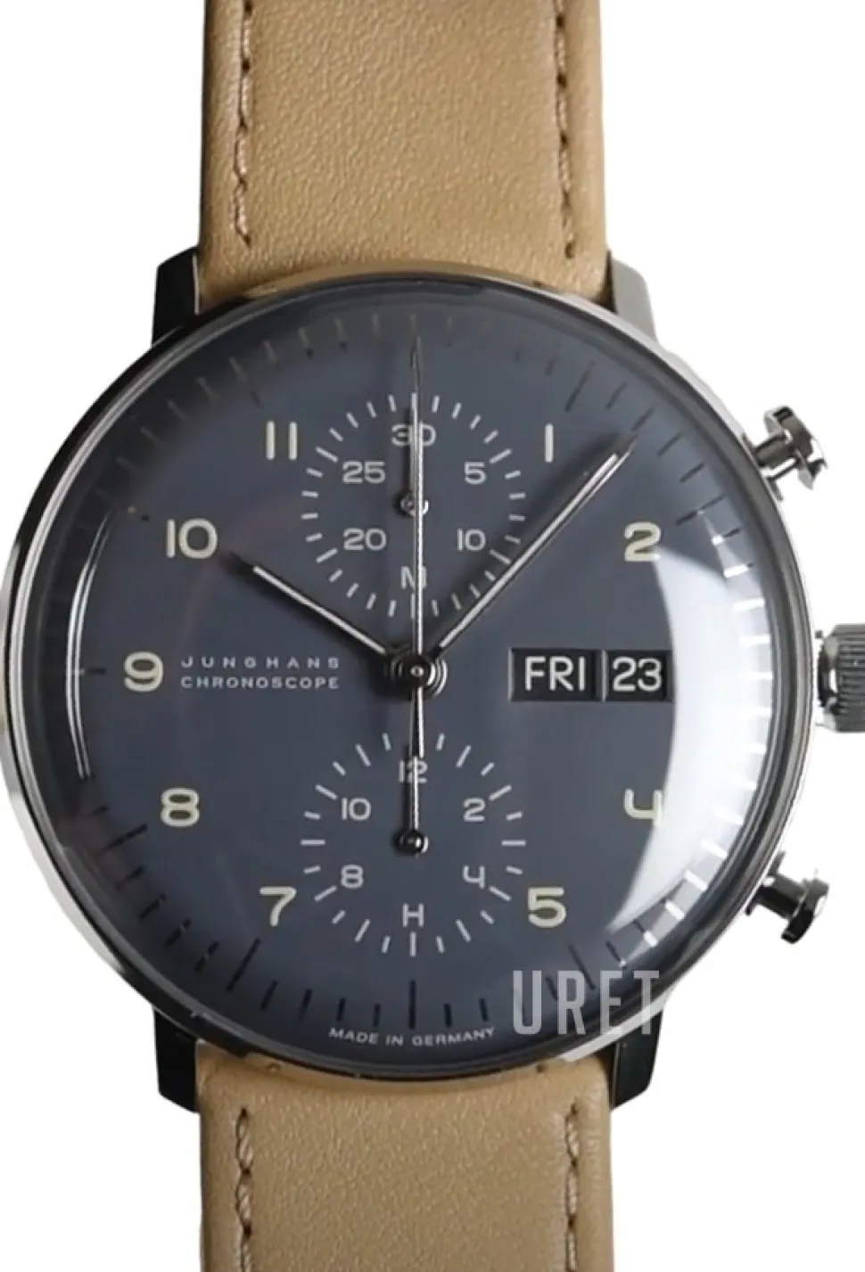 Max Bill Grå/Läder Ø40 mm