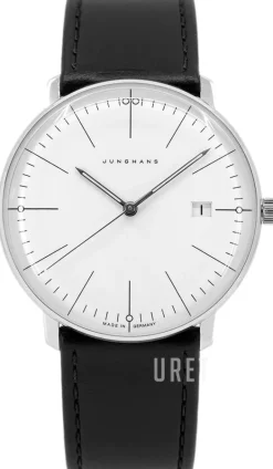 Max Bill Silverfärgad/Läder Ø38 mm