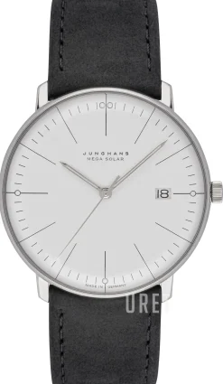 Max Bill Silverfärgad/Läder Ø38 mm