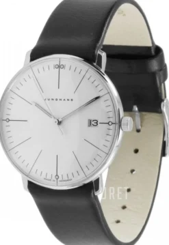 Max Bill Silverfärgad/Läder Ø32 mm