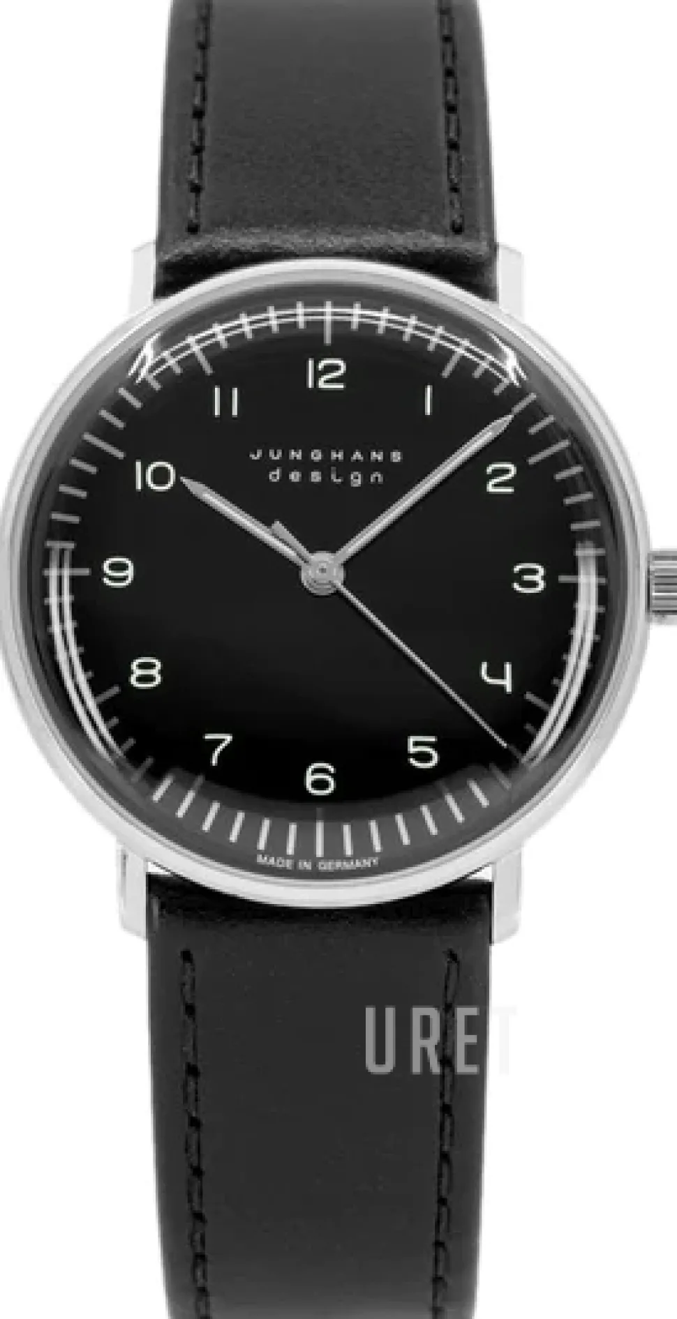 Max Bill Svart/Läder Ø34 mm