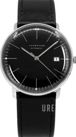 Max Bill Svart/Läder Ø38 mm