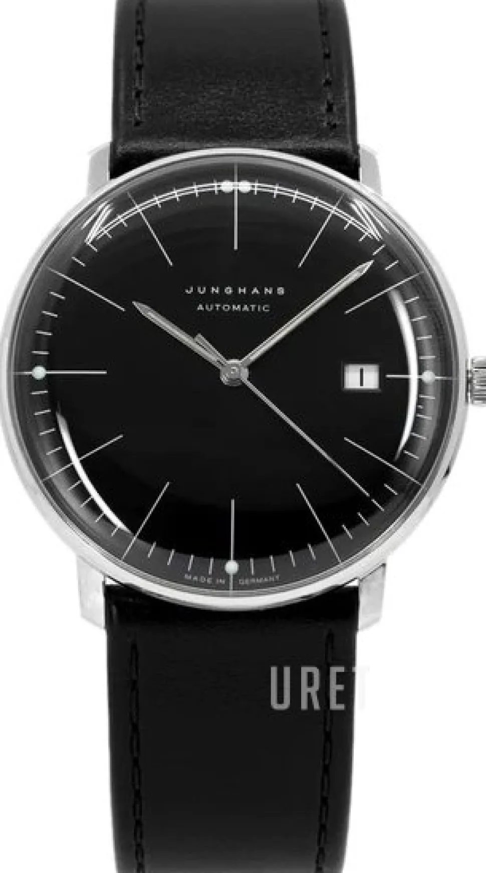 Max Bill Svart/Läder Ø38 mm