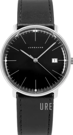 Max Bill Svart/Läder Ø38 mm