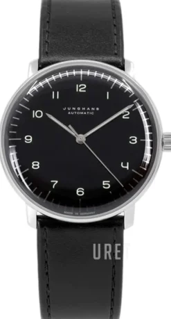 Max Bill Svart/Läder Ø38 mm