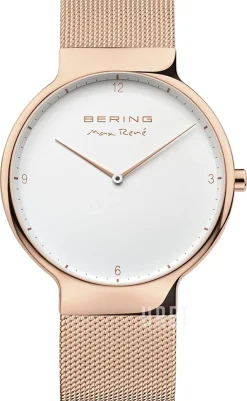 Max Rene Vit/Roséguldstonat stål Ø40 mm