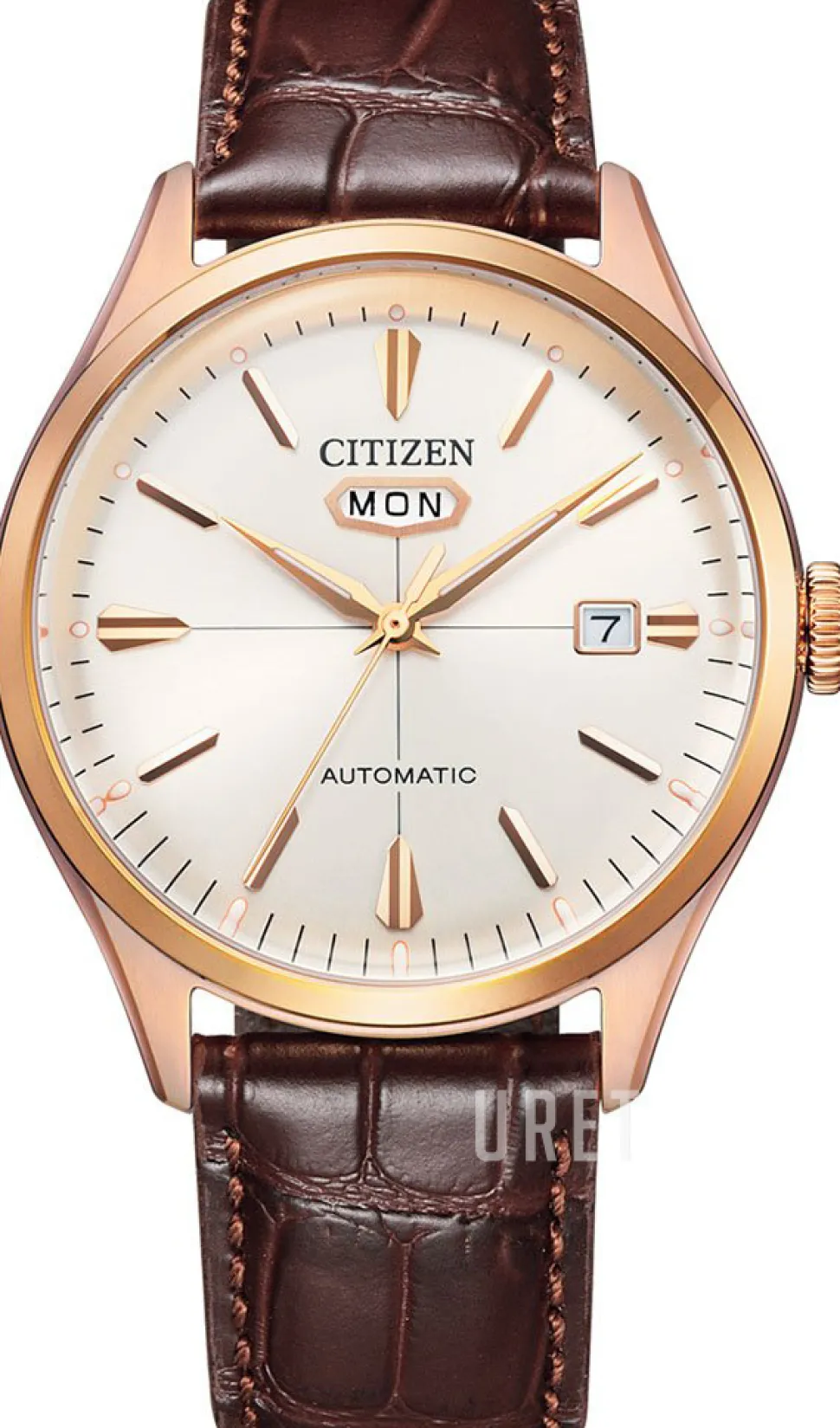 Mechanical Silverfärgad/Läder Ø40 mm