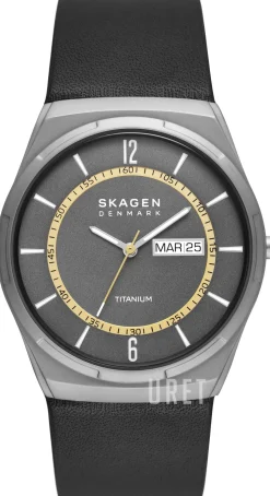 Melbye Titanium Grå/Läder Ø40 mm