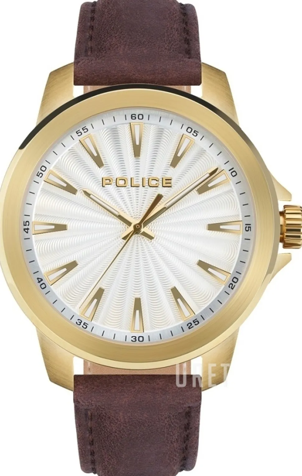 Mensor Guldtonad/Läder Ø44 mm