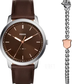 Minimalist Brun/Läder Ø44 mm