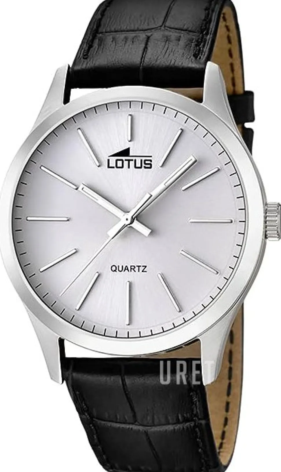 Minimalist Silverfärgad/Läder Ø42 mm