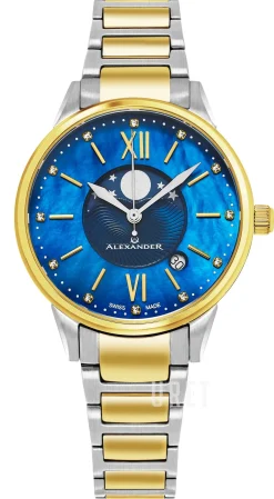 Monarch Blå/Gulguldtonat stål Ø35 mm