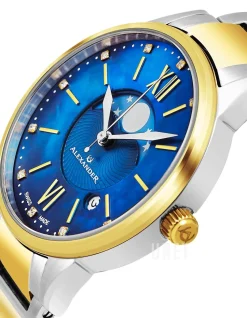 Monarch Blå/Gulguldtonat stål Ø35 mm