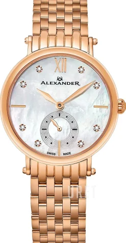 Monarch Silverfärgad/Roséguldstonat stål Ø34 mm