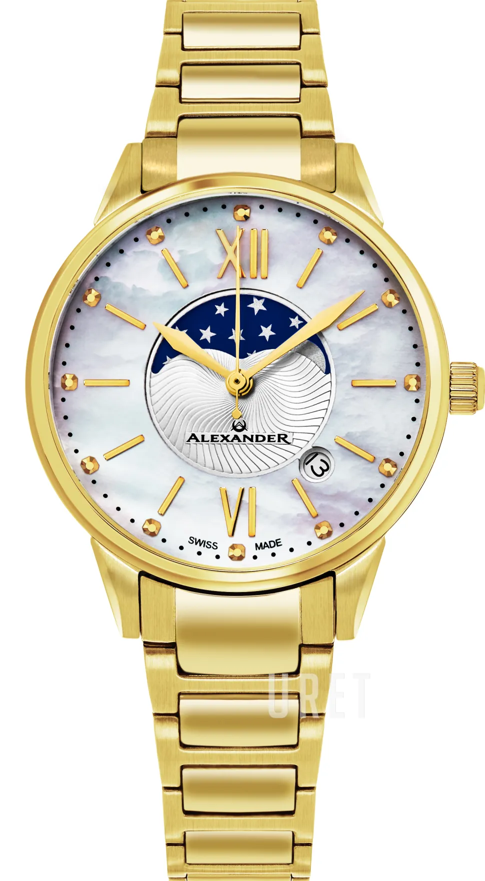 Monarch Vit/Gulguldtonat stål Ø35 mm