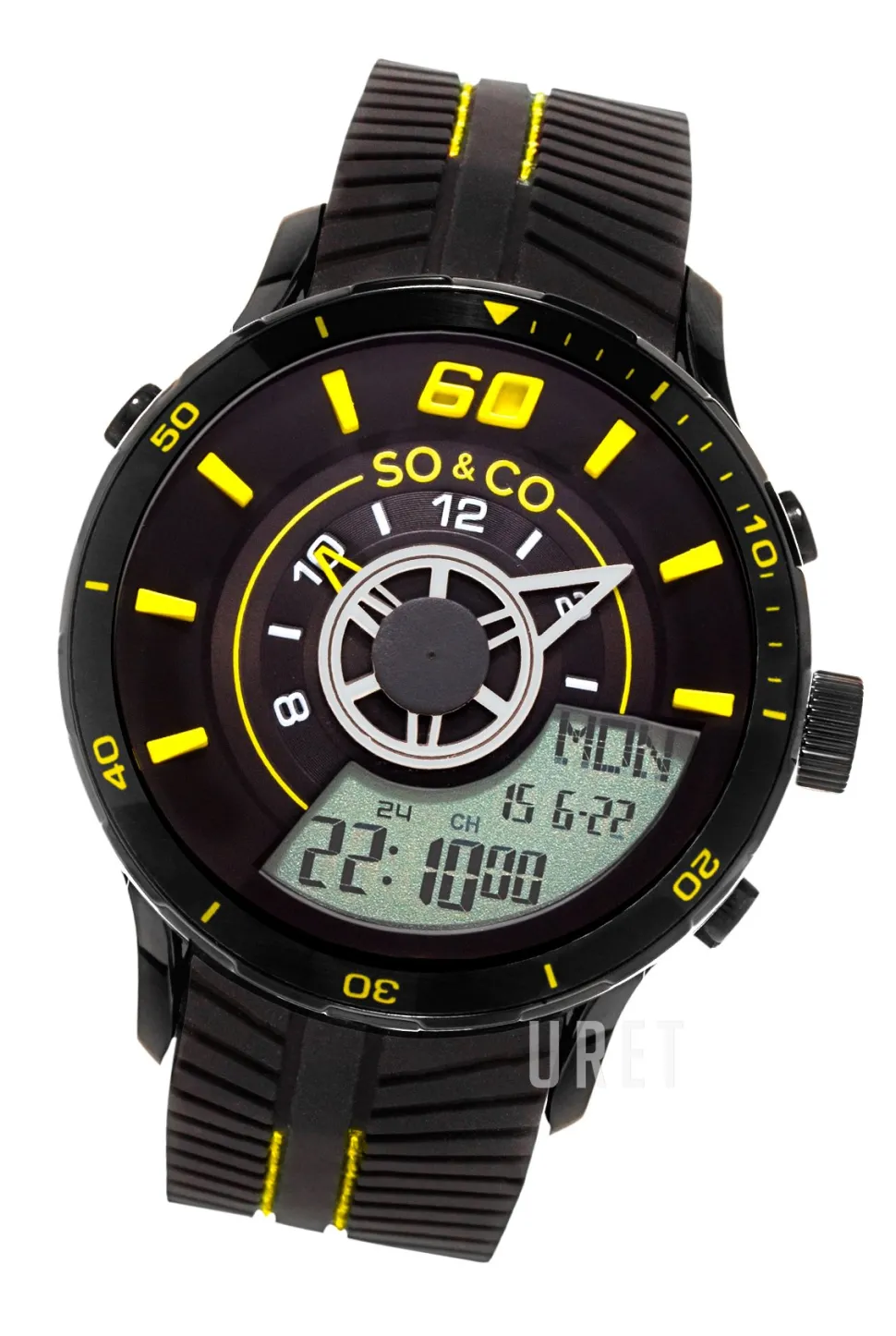 Monticello Svart/Gummi Ø45 mm