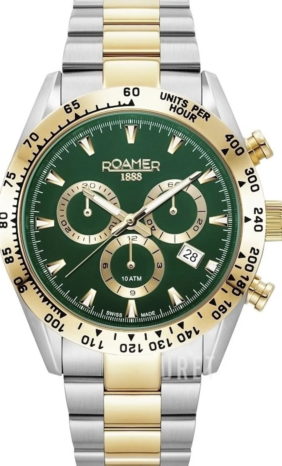 Monza 100 Grön/Stål Ø42 mm