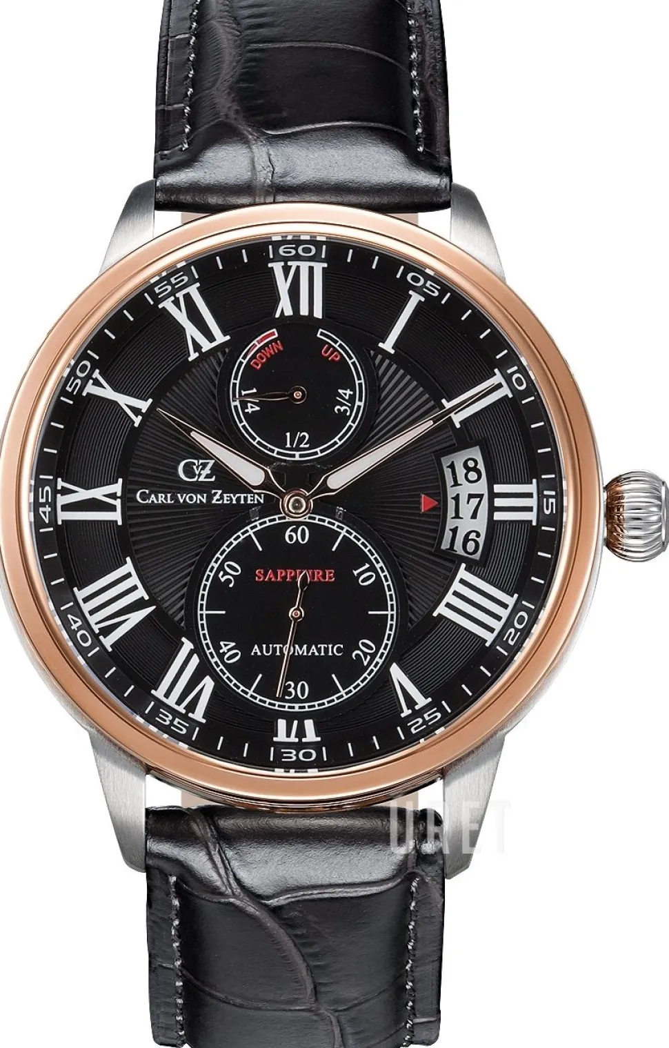 Munstertal Svart/Läder Ø46 mm