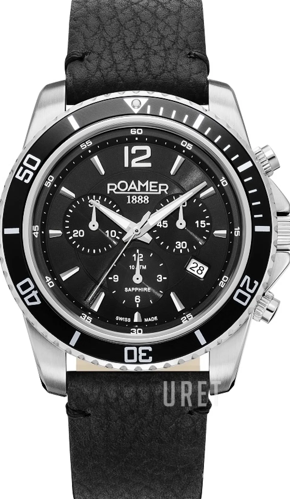 Nautic 100 Chrono Svart/Läder Ø43 mm