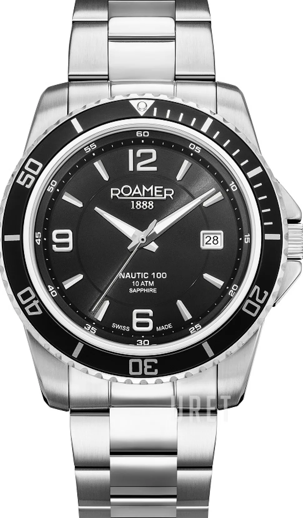 Nautic 100 Svart/Stål Ø43 mm