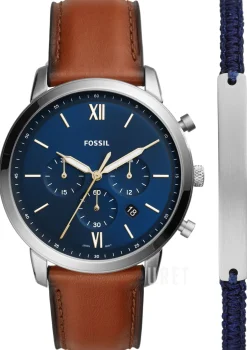 Neutra Chronograph Blå/Läder Ø44 mm