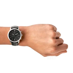 Neutra Chronograph Svart/Läder Ø44 mm