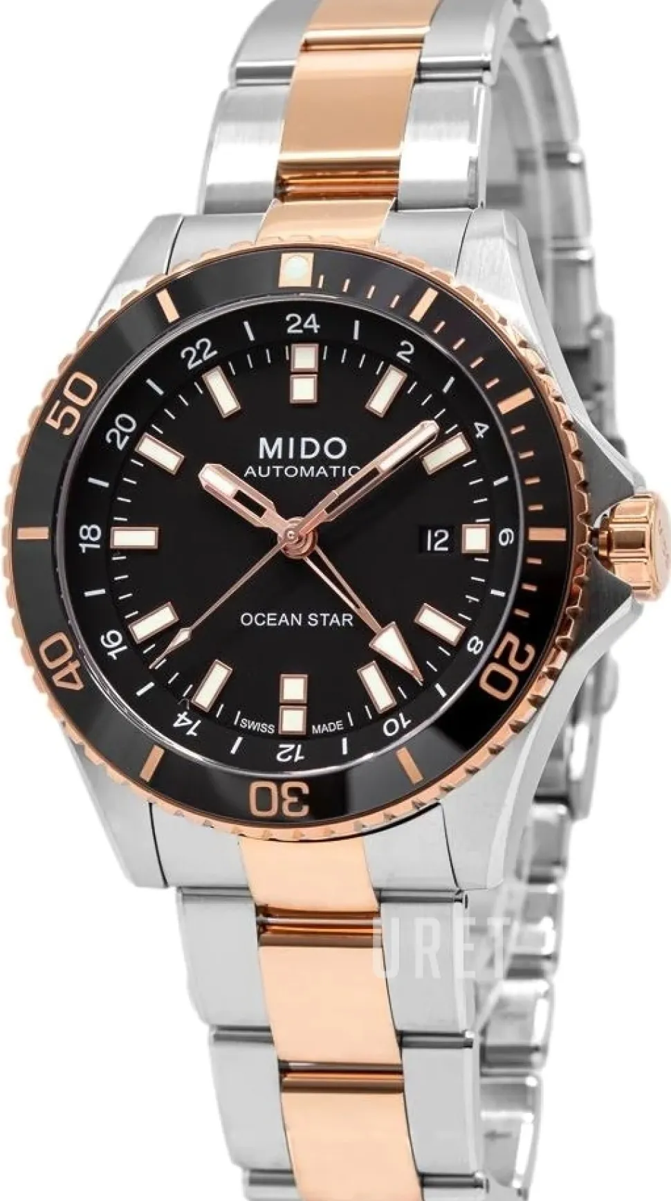 Ocean Star Svart/Roséguldstonat stål Ø44 mm