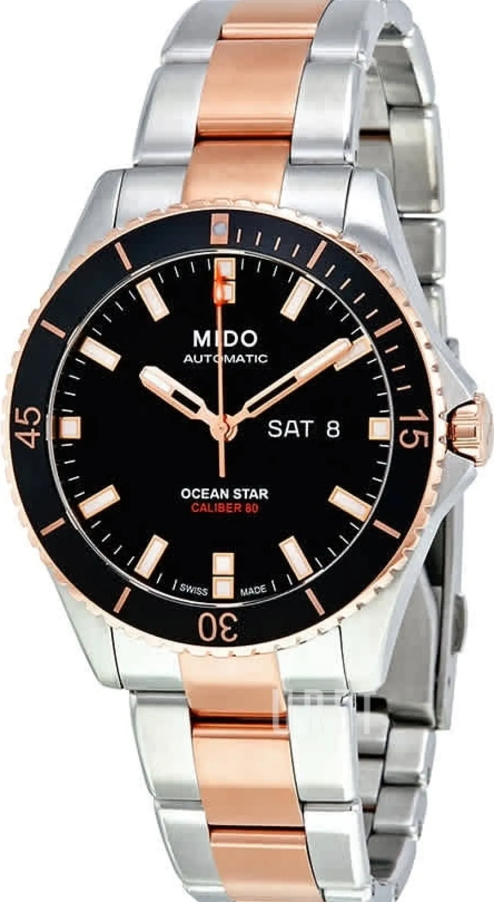Ocean Star Svart/Roséguldstonat stål Ø42.5 mm
