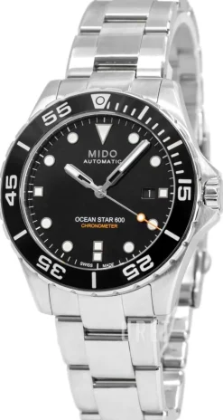 Ocean Star Svart/Stål Ø43.5 mm