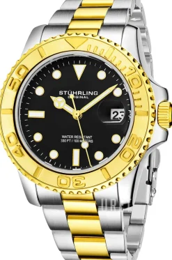 Oceana Svart/Gulguldtonat stål Ø42 mm