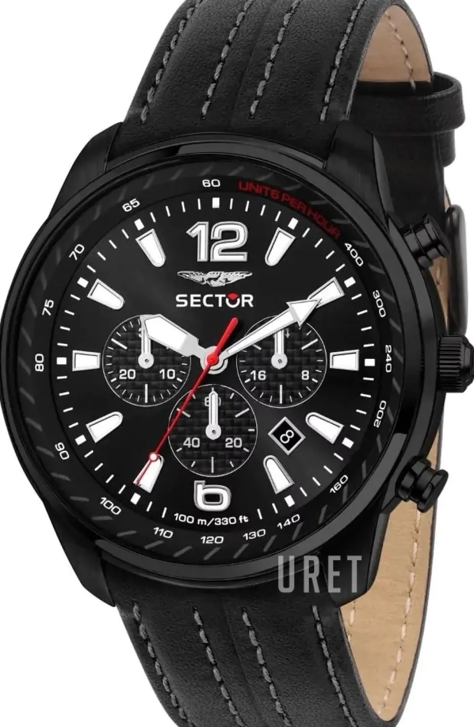 Oversize Svart/Läder Ø48 mm