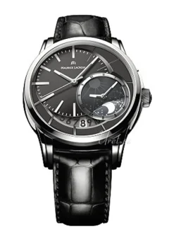 Pontos Decentrique GMT Svart/Läder Ø43 mm