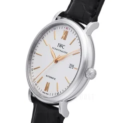 Portofino Silverfärgad/Läder Ø40 mm