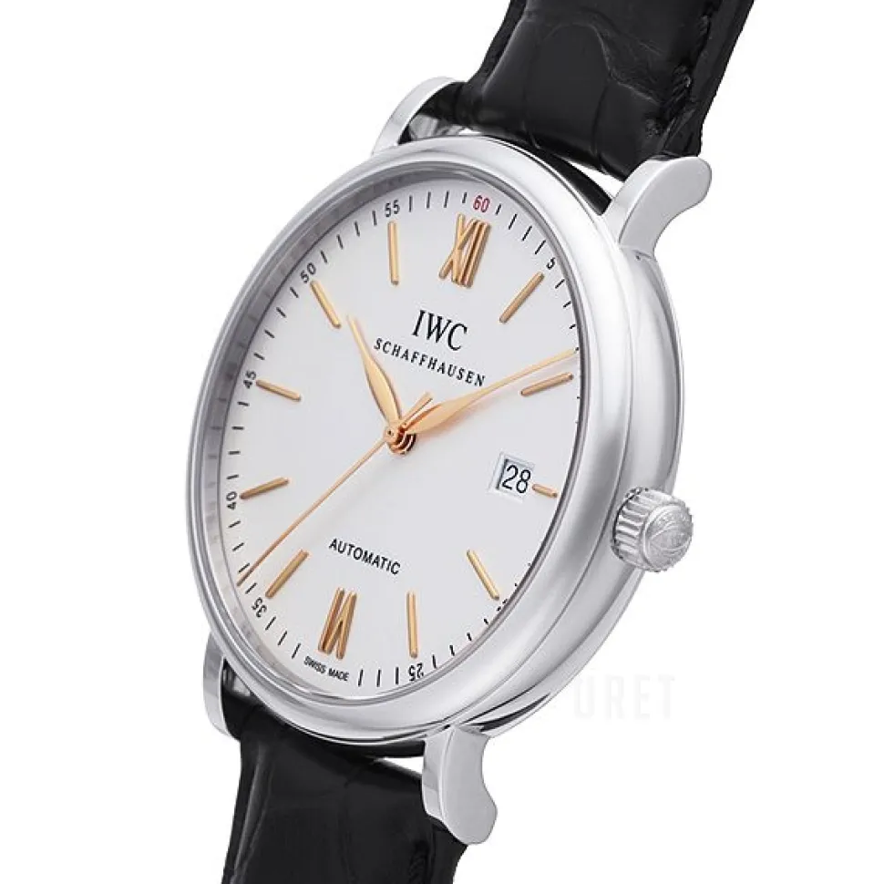 Portofino Silverfärgad/Läder Ø40 mm